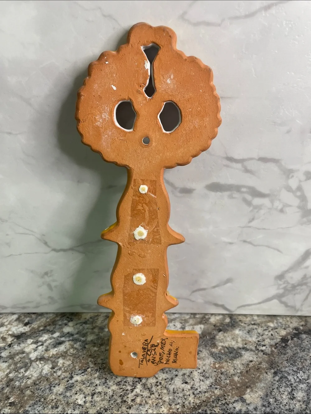 Talavera Ceramic Key Holder Hook – Hand-Made Mexican Wall Decor